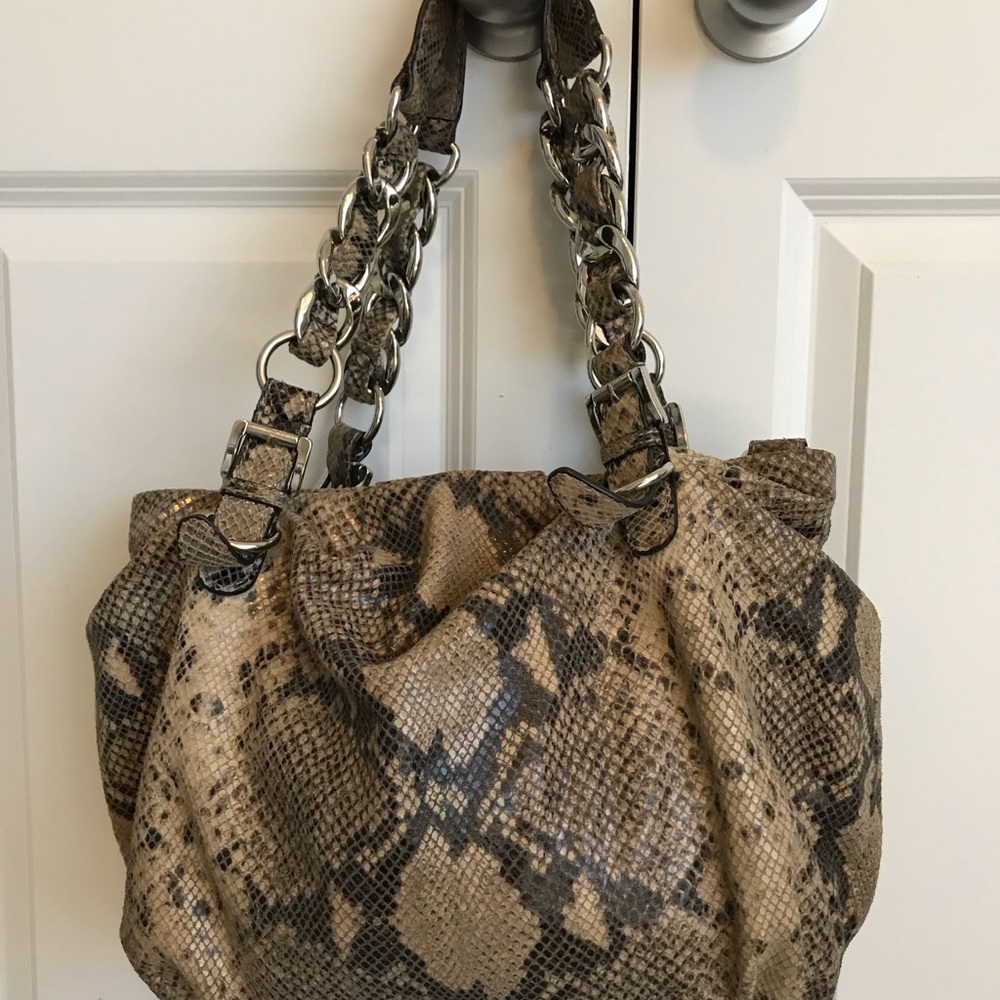 Michael Kors Embossed Python Leather Tote Bag - image 1